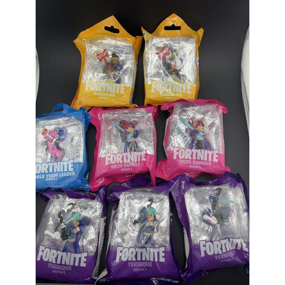 Fortnite Series 1 Collectible Figures/Backpack Clip Lot Of 8 New Sealed